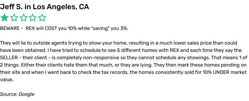 BEWARE - REX will COST you 10% while