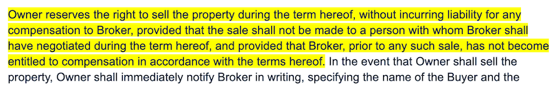 Sample exclusive agency listing agreement